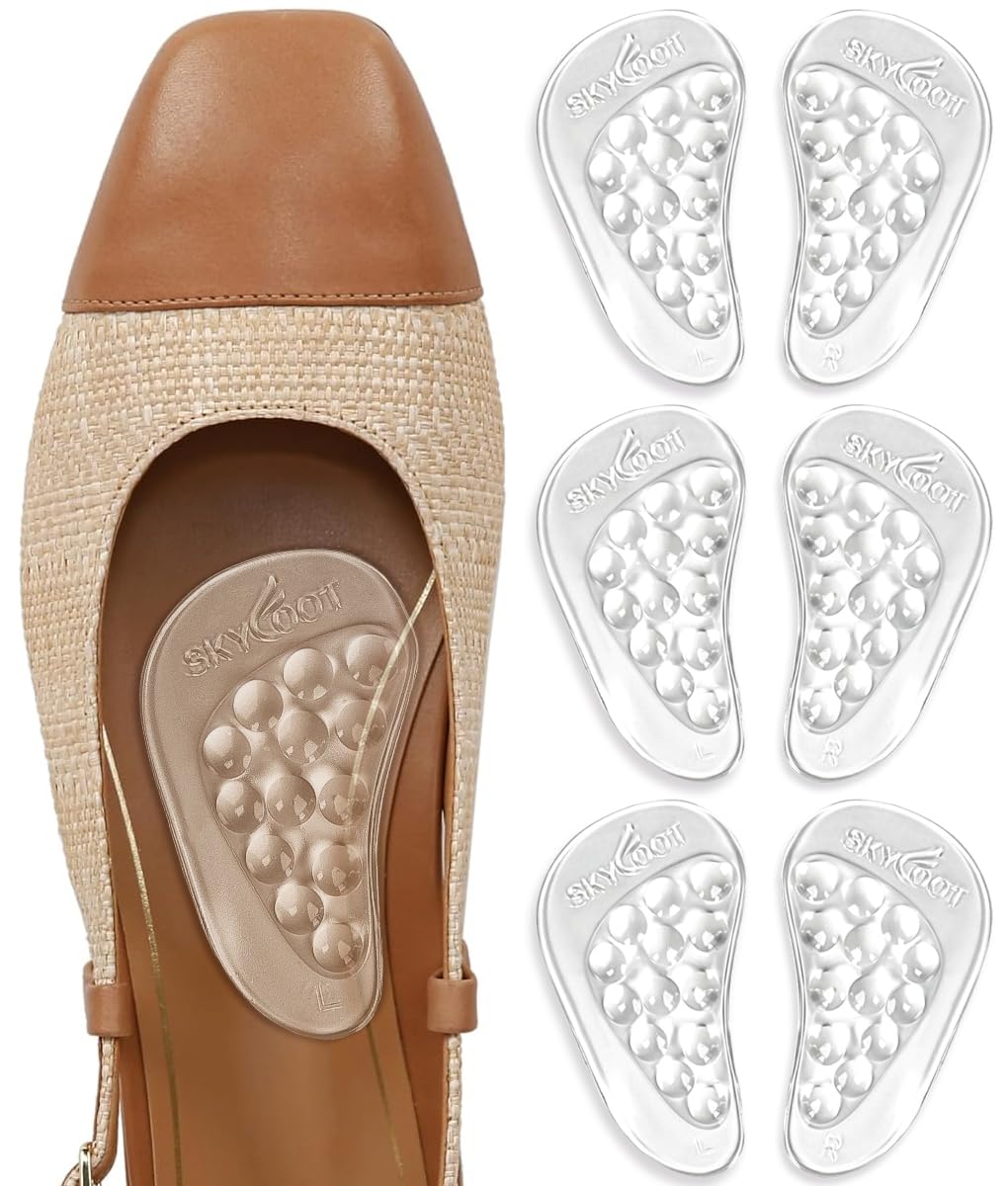 Insertos Arch Support Skyfoot Para Pés Planos, 3 Pares (cristal)