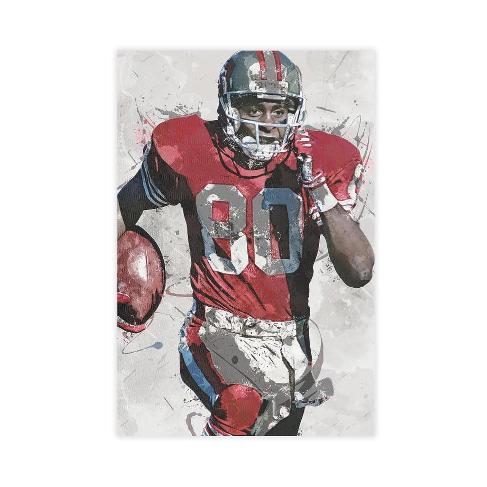 Pôster De Lona Com Decoração De Quarto De Futebol De Jerry Rice