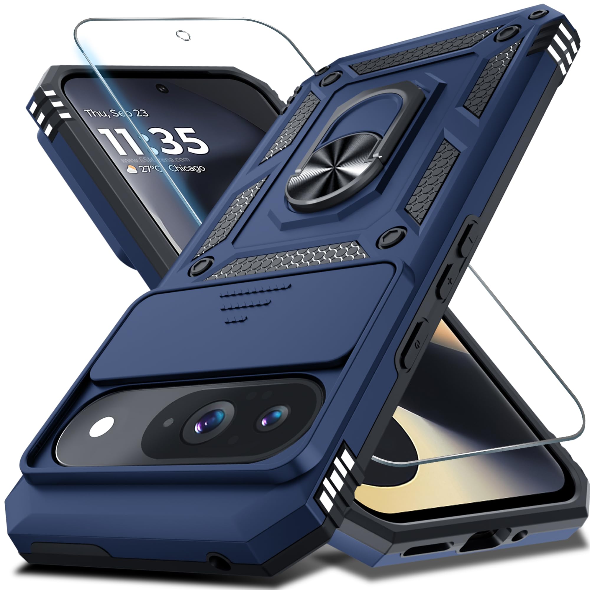 Capa De Telefone Janmitta Compatível Com Google Pixel 9/9 Pro Blue