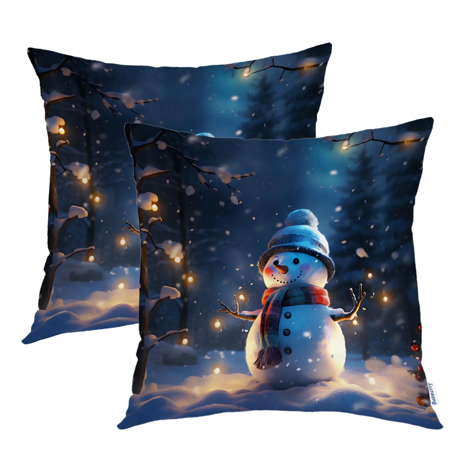 Capas De Almofada Batmerry Christmas New Year 50x50cm