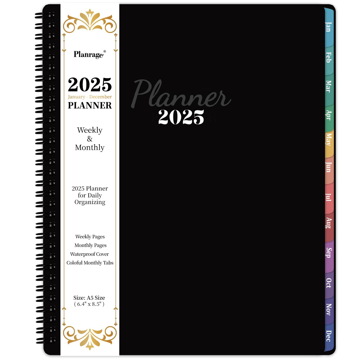 Capa Impermeável Semanal E Mensal Planner Planrage 2025