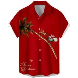 Camisa De Boliche Curbodo Santa 05 Para Homens De Manga Curta Havaiana