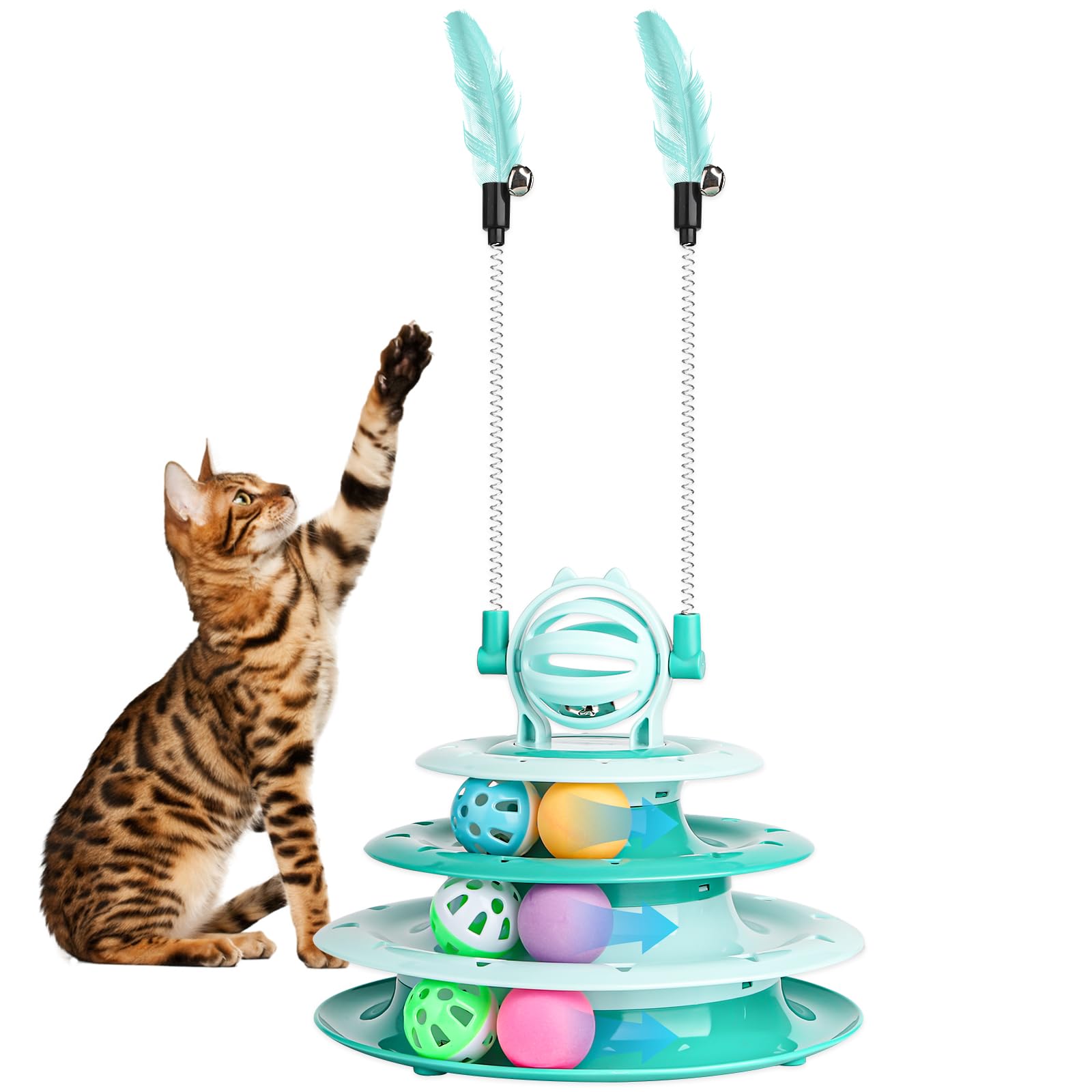 Cat Toys Goosheep Interactive Para Gatos Domésticos Com 2 Teasers