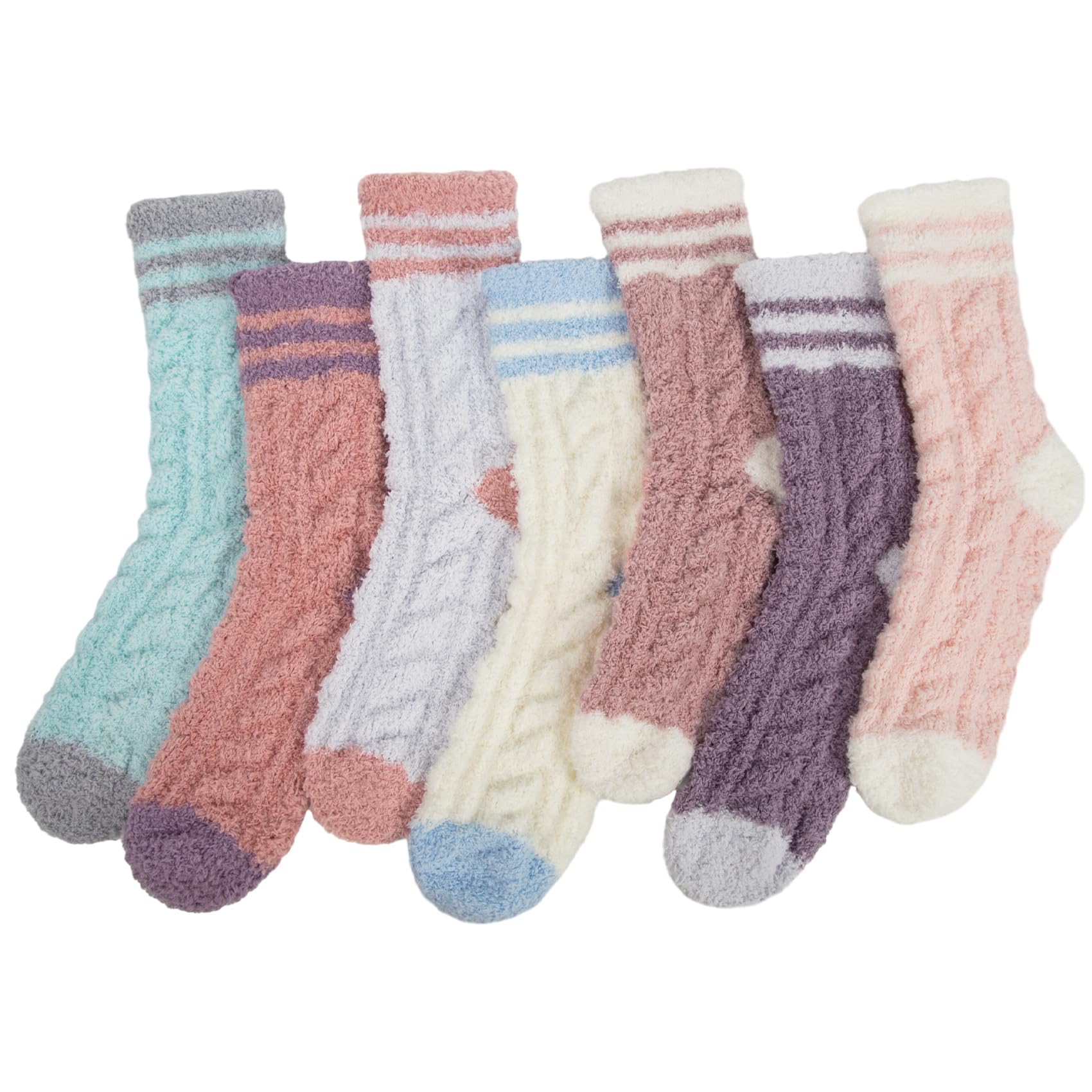 Meias Felpudas Chalier, 7 Pares De Presentes De Natal Femininos Quentes E Aconchegantes