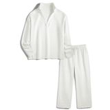 Conjunto De Lounge Seeluna Para Mulheres, 2 Peças, Cinza Claro, Tamanho M