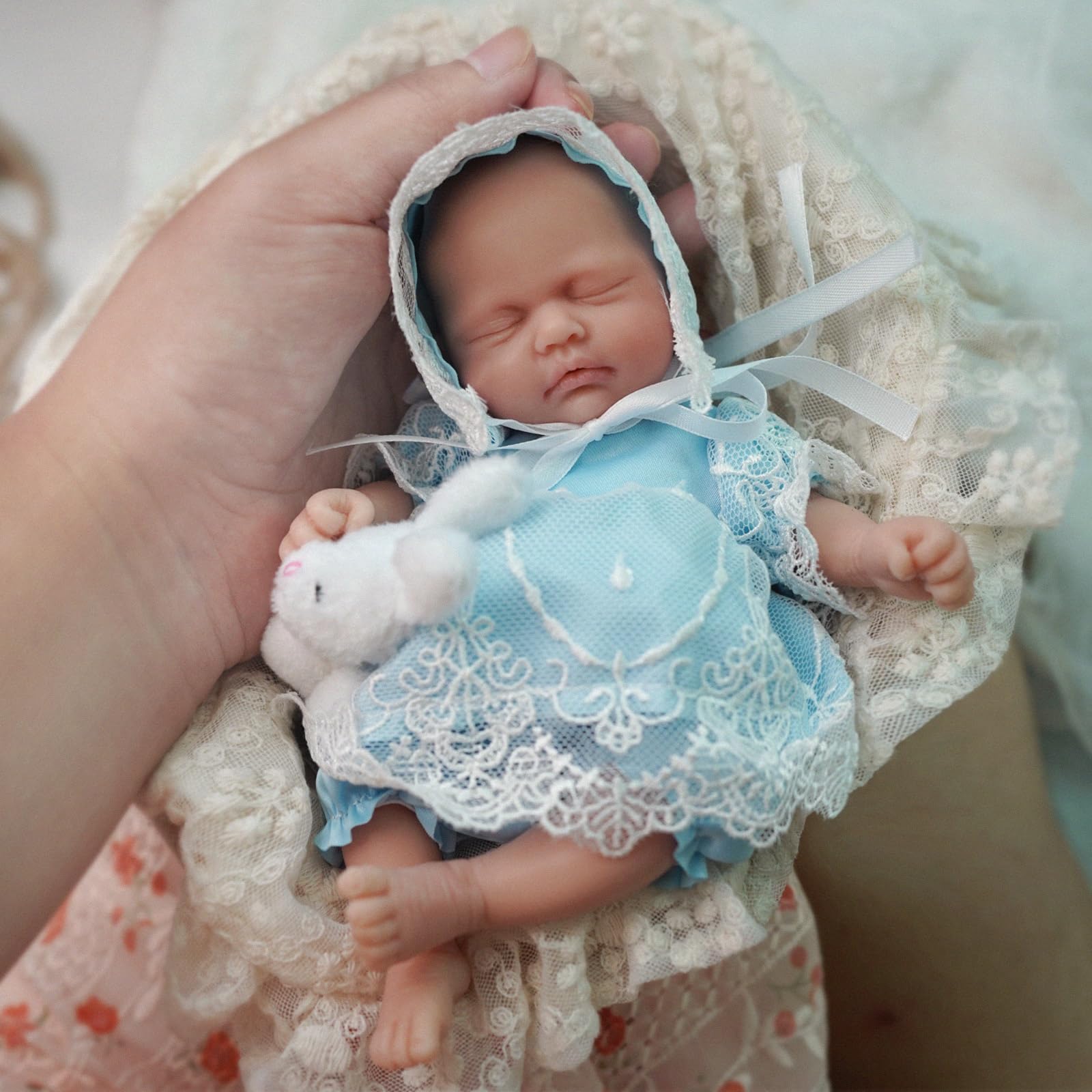 Boneca Reborn Newtotlove De Silicone De Corpo Inteiro De 7 Polegadas Para Menina