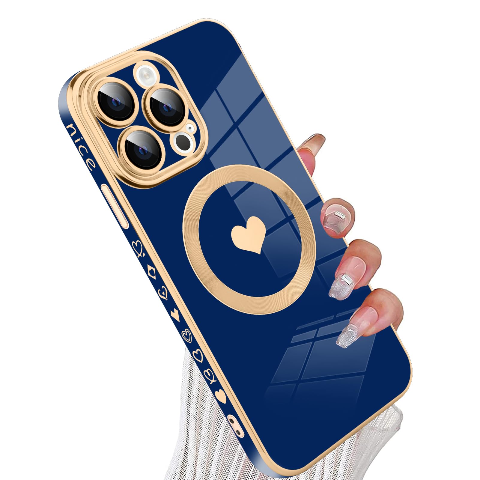 Capa De Telefone Tharlet Magnética Para Iphone 13 Pro Max Azul