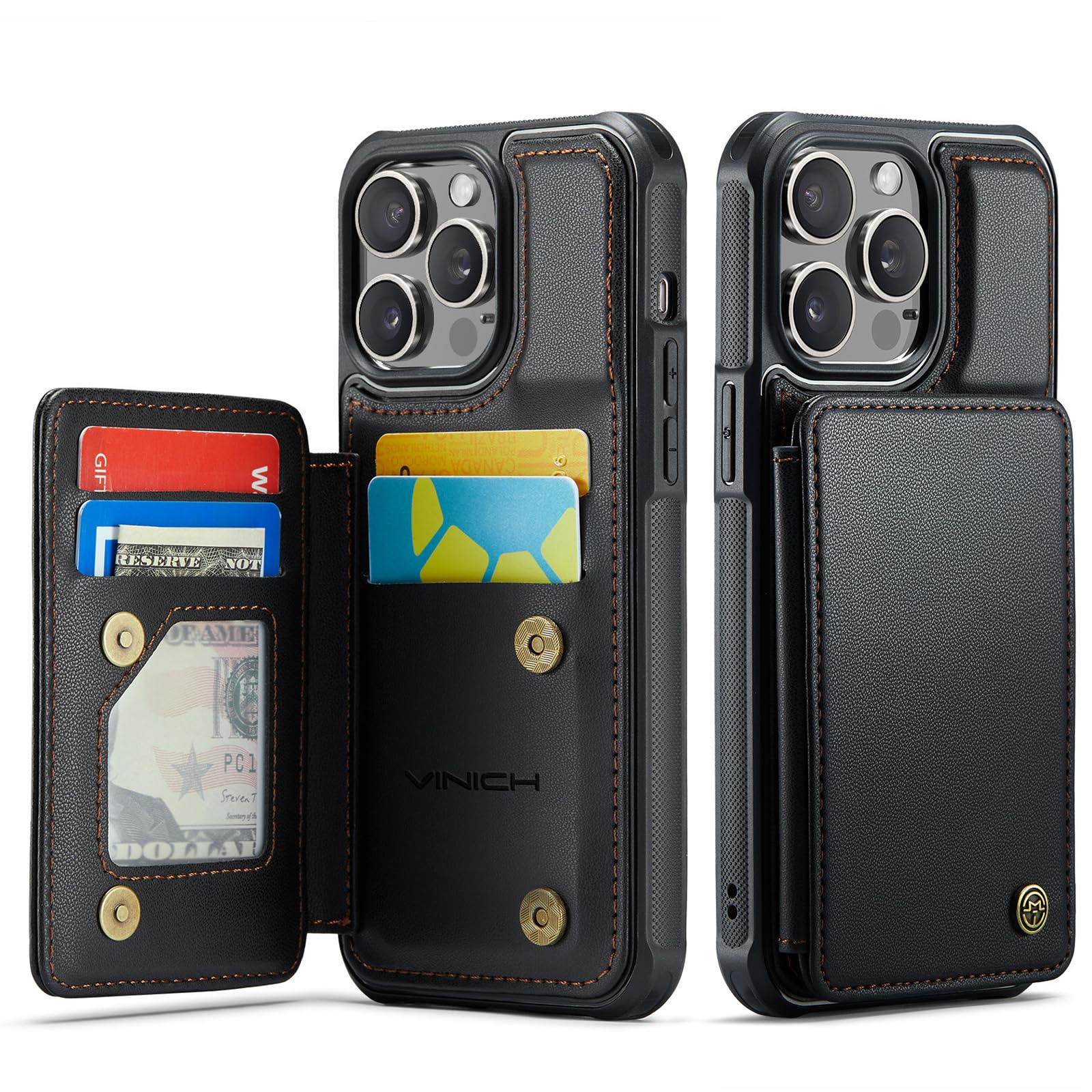 Capa Para Celular Vinich Wallet Com Porta-cartões Iphone 14 Pro Max