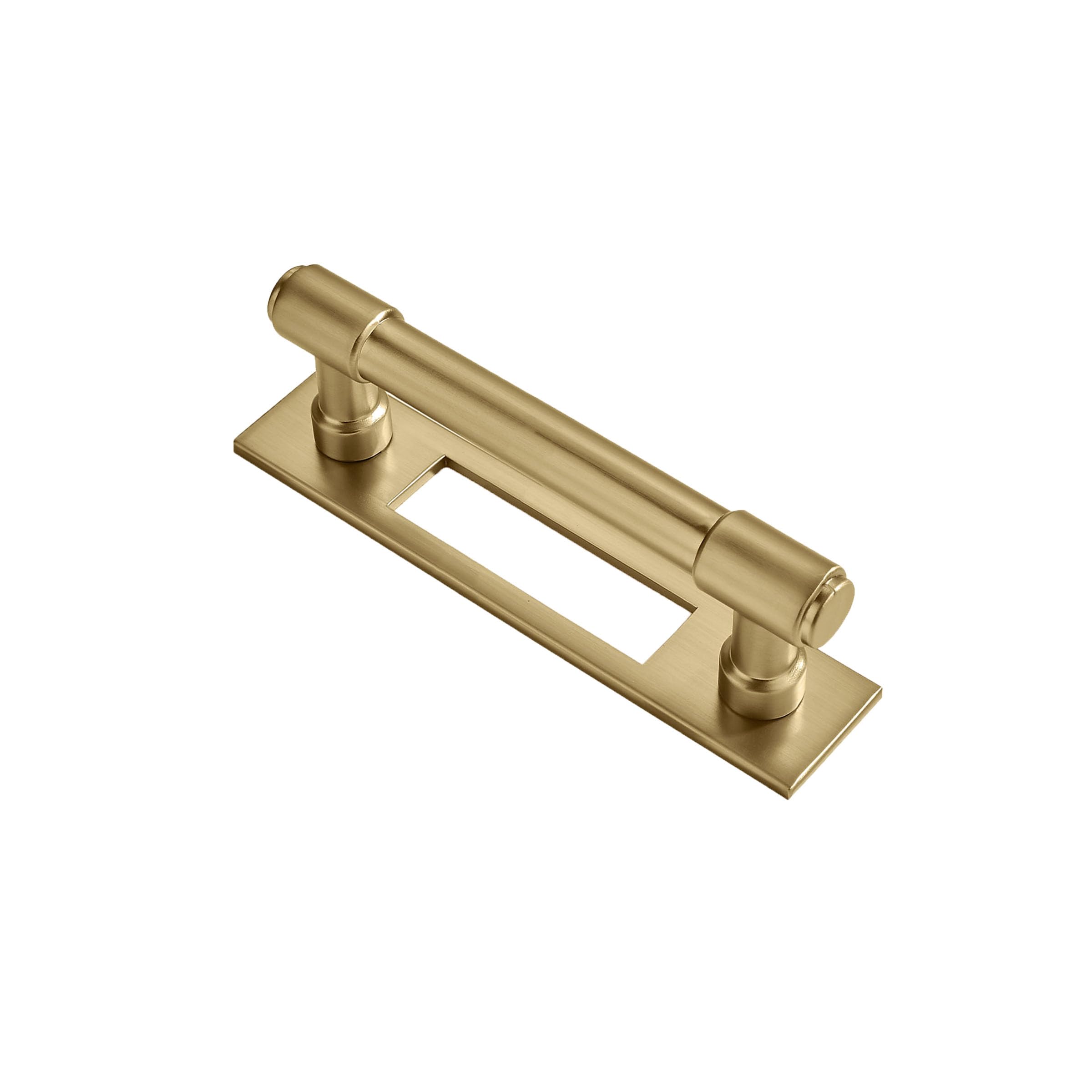 Cabinet Pull Backplate Khtumeware Em Ouro Escovado 76 Mm