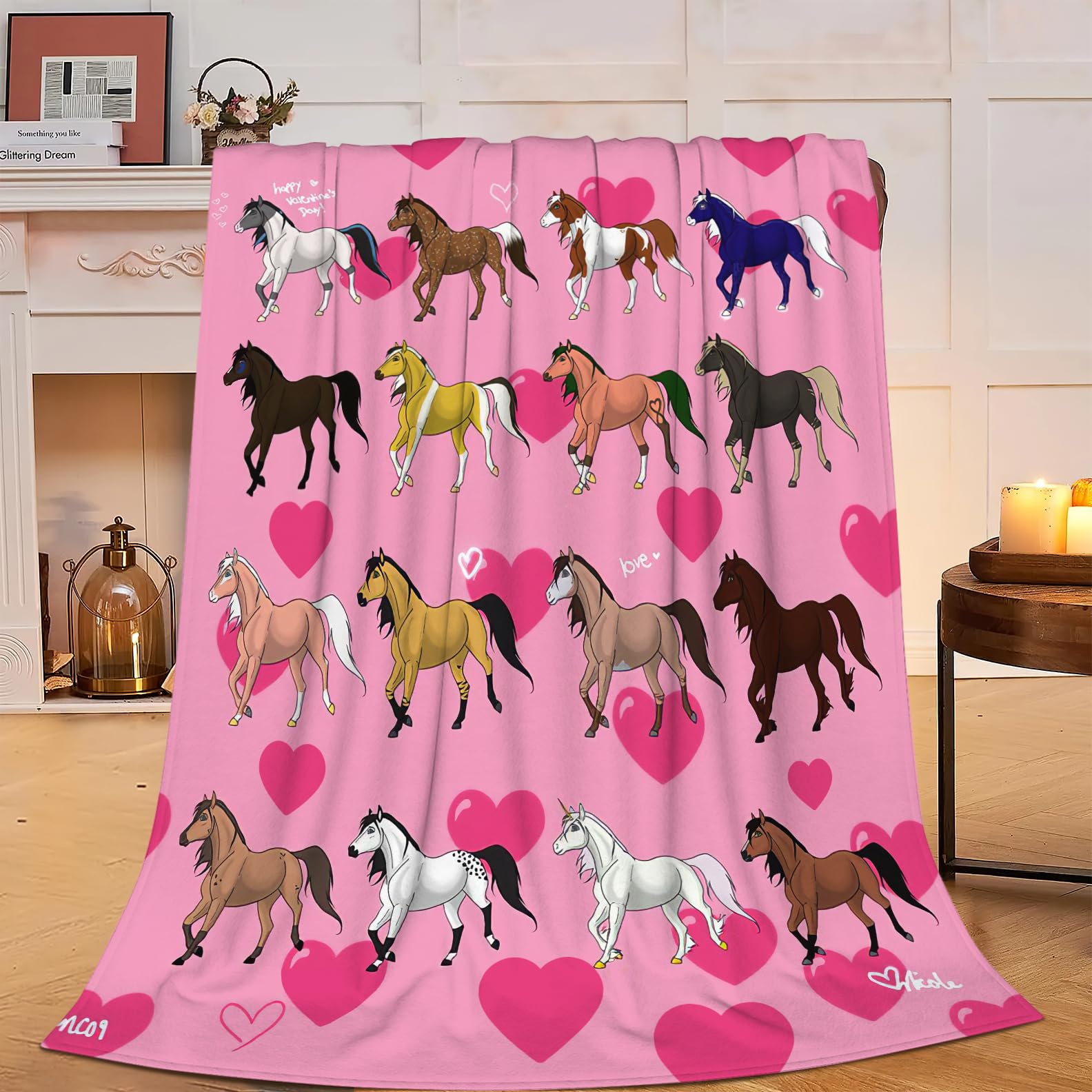 Cobertor Mudiwa Horse Flannel Plush Throw 100x125cm