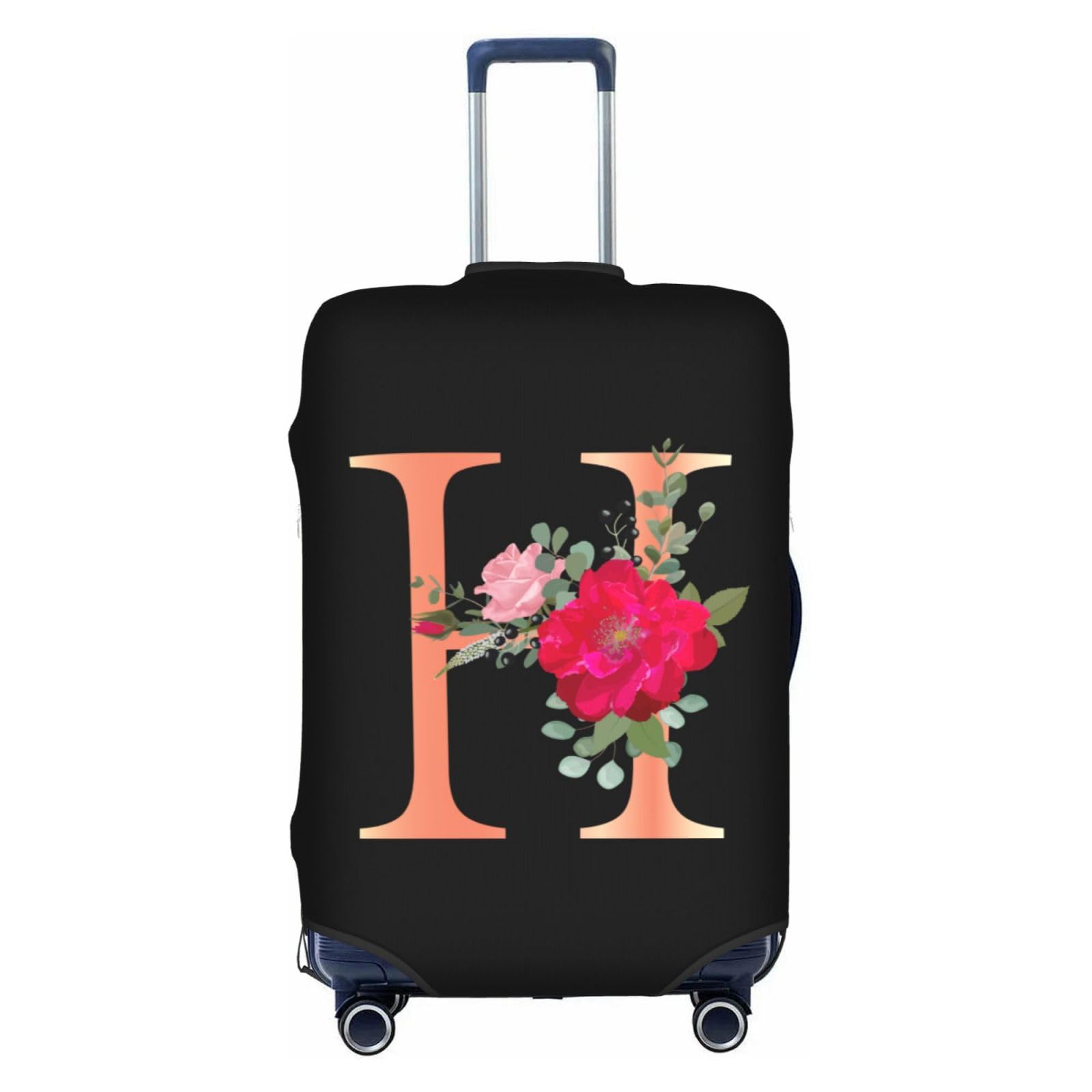 Capa De Bagagem: Mala De Viagem Wansin Floral Letter H 25-28 Polegadas