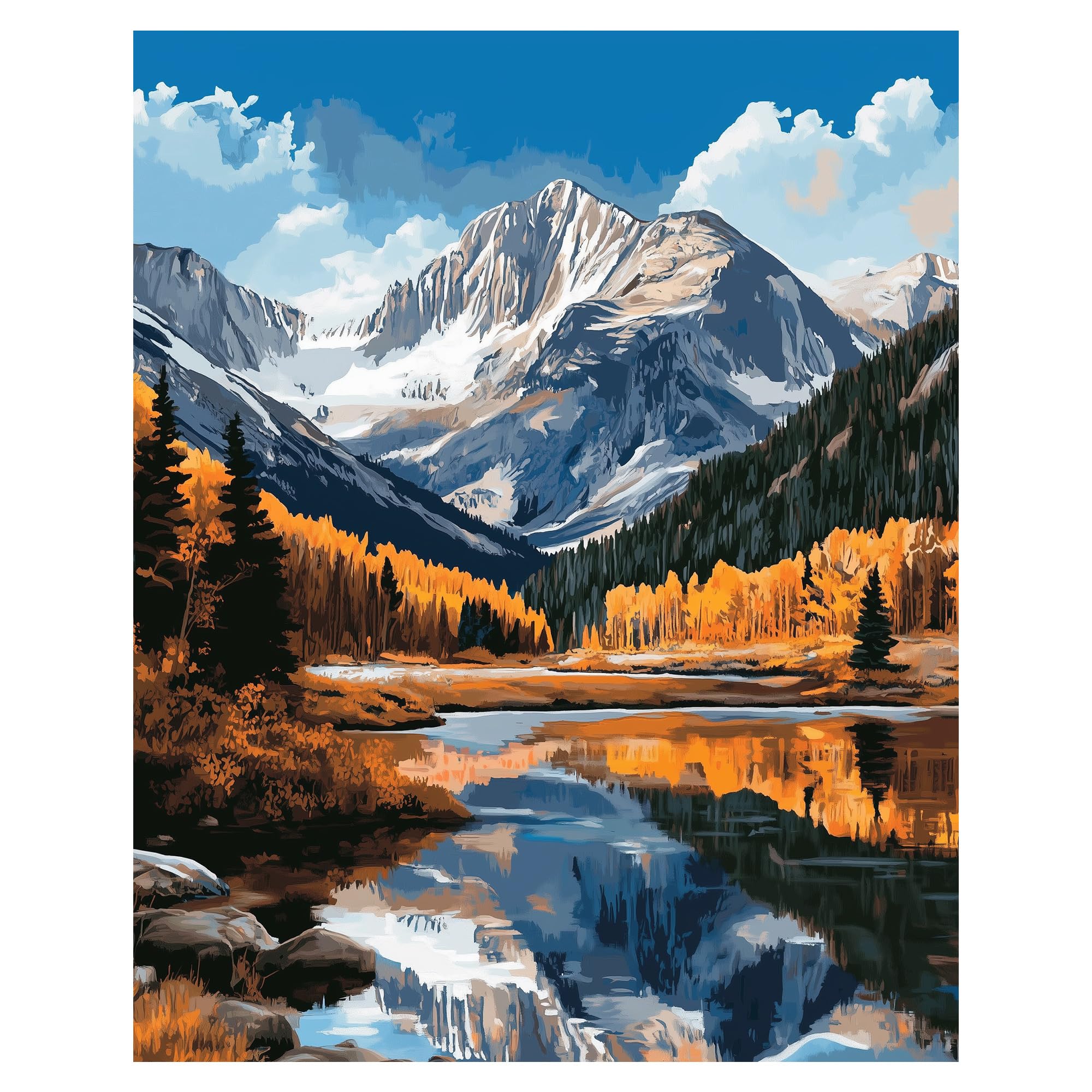 Kit Paint By Numbers Rocky Mountain National Park Cawpom