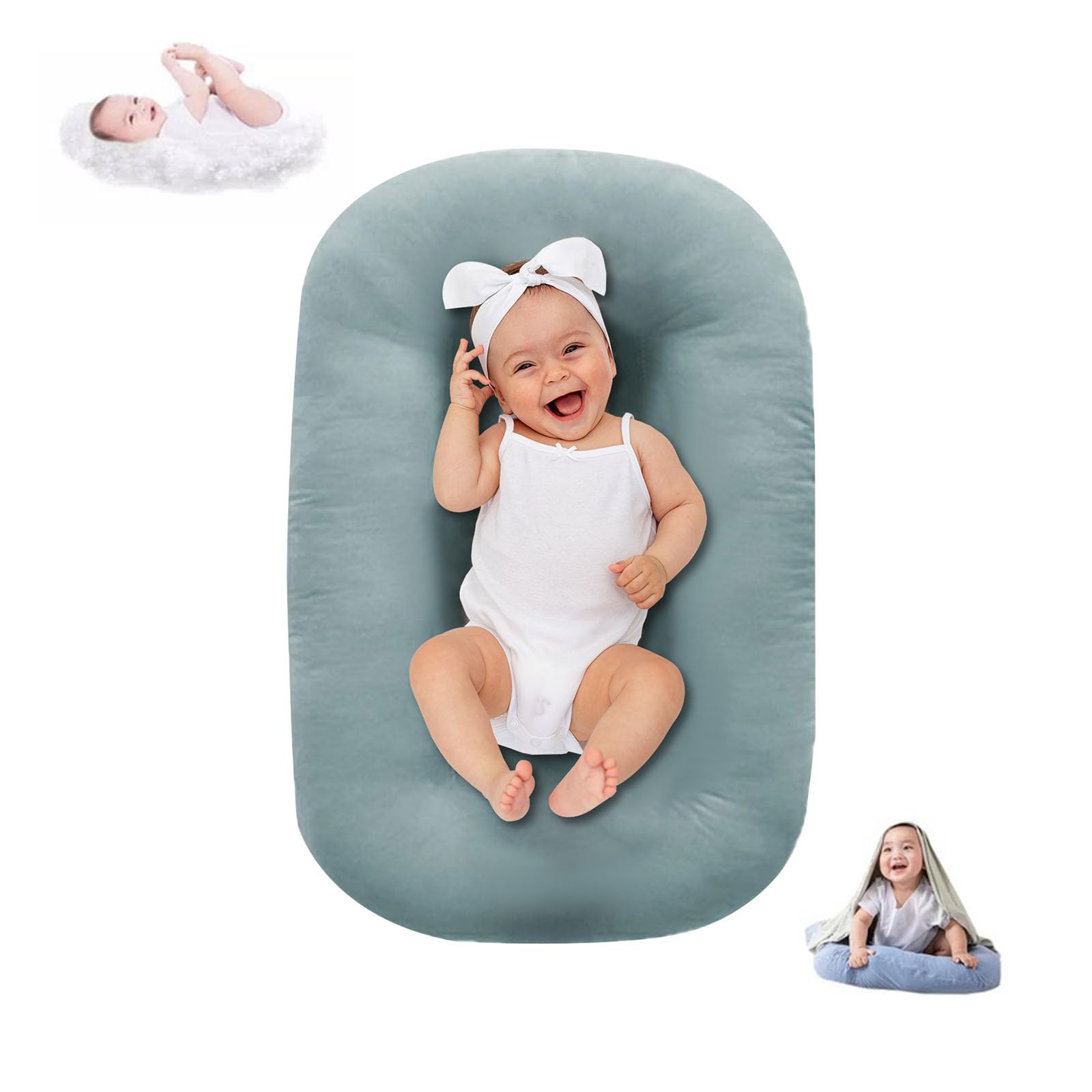 Almofada De Espreguiçadeira Para Bebês Daoluan Bionic Organic 0-12 Meses