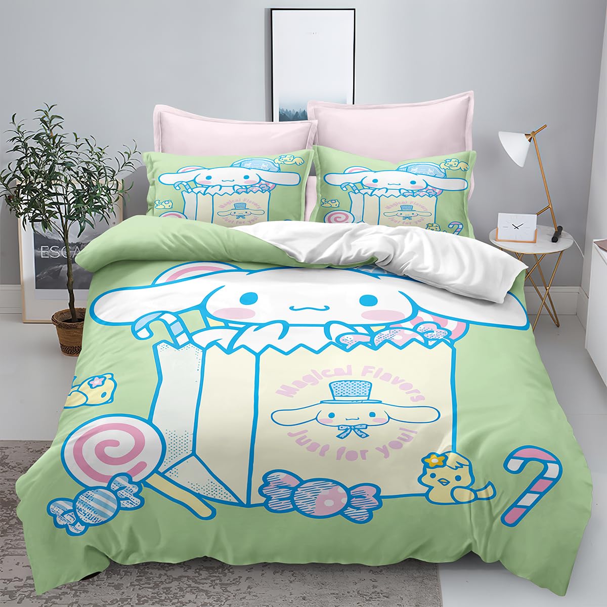 Conjunto De Roupa De Cama Xyrxaric Cinnamoroll 3d Print Para Crianças King Size