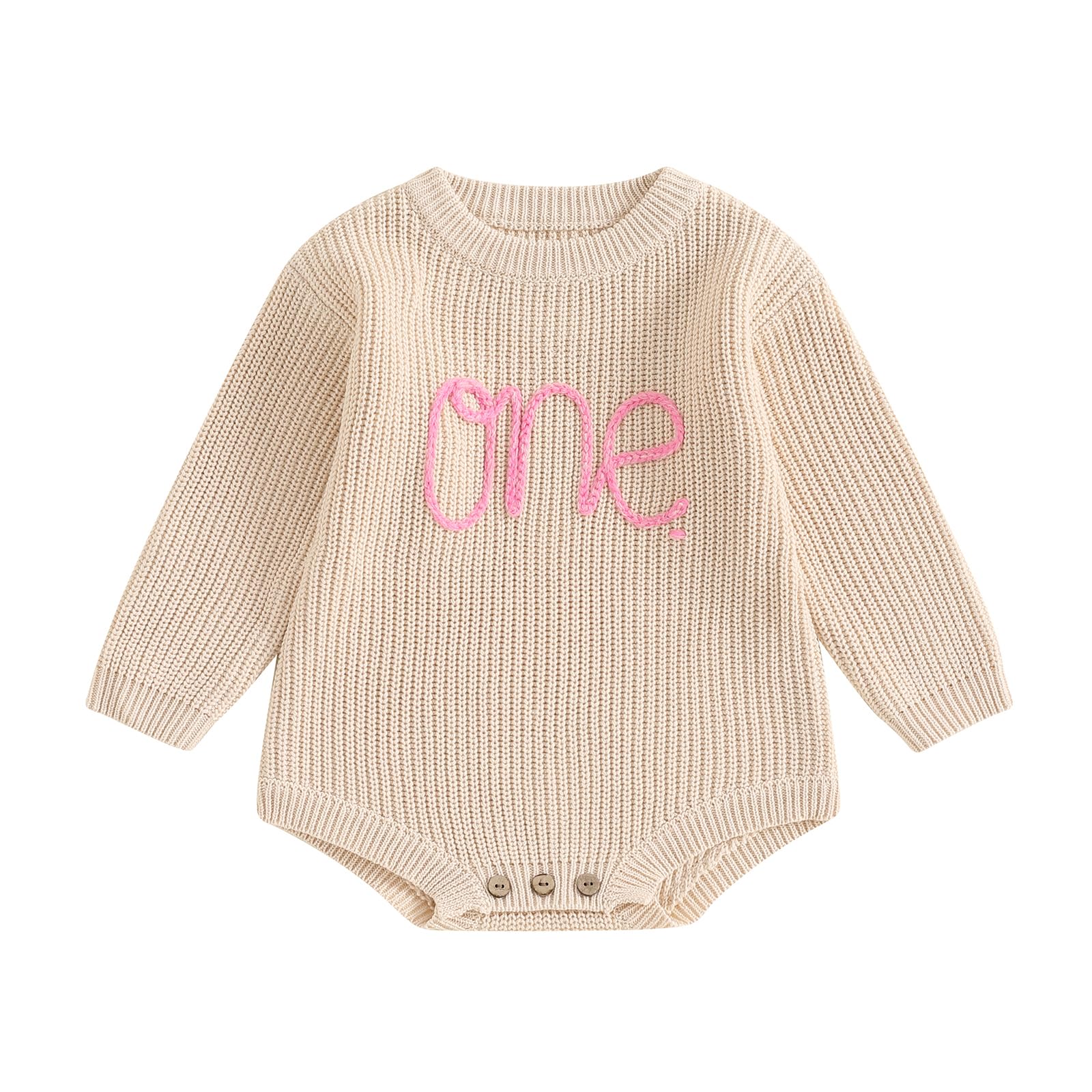 Roupa: Frietlebird 1st Birthday Girl Outfit Sweater, Macacão