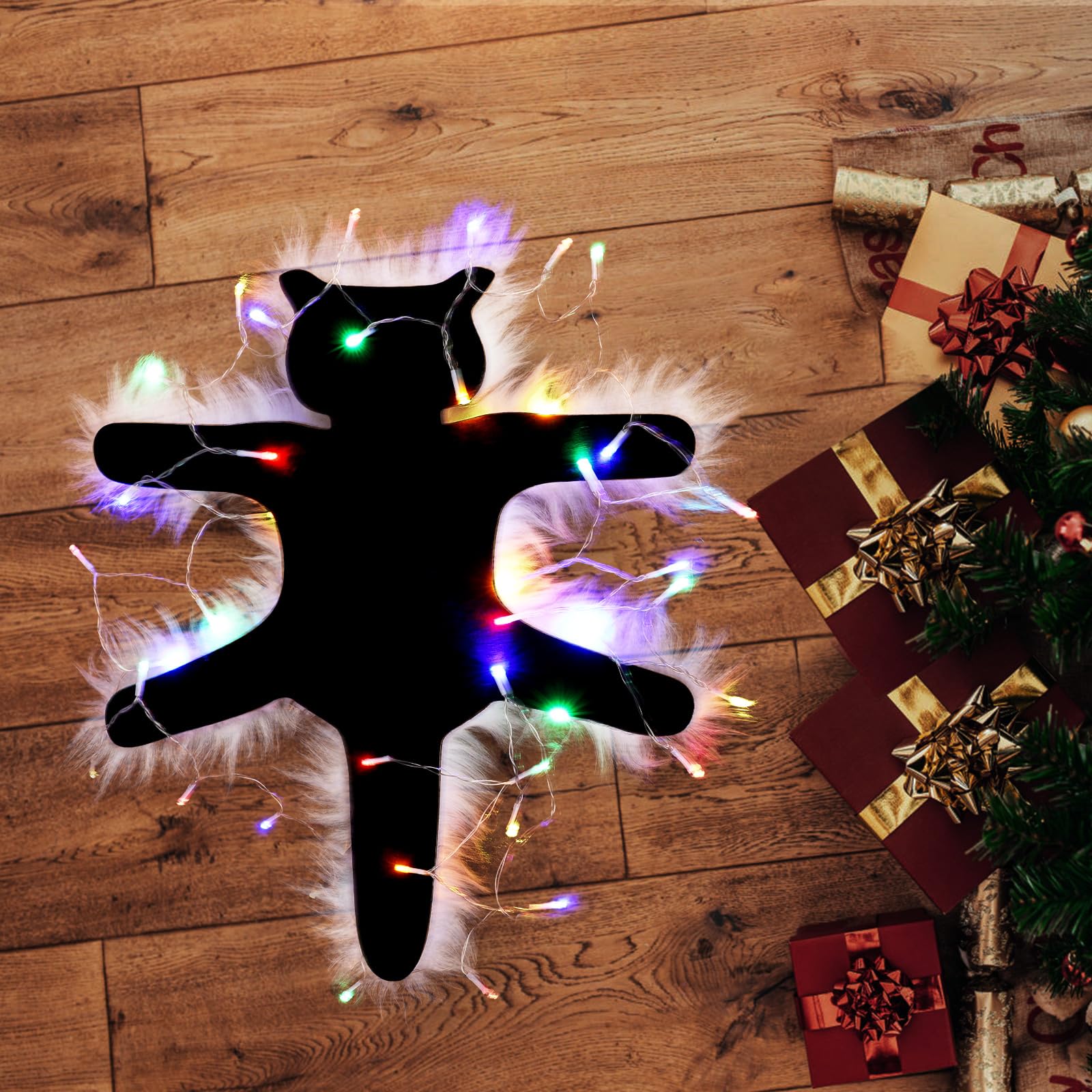 Tapete De Decoração De Natal Wyedjhf Light Up Fried Cat Rug