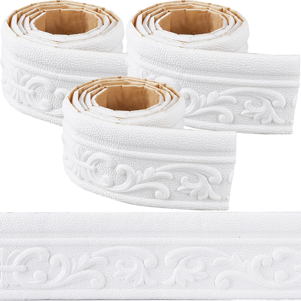 Papel De Parede Border Craspire Crown Molding 6,25 M X 8 Cm Branco