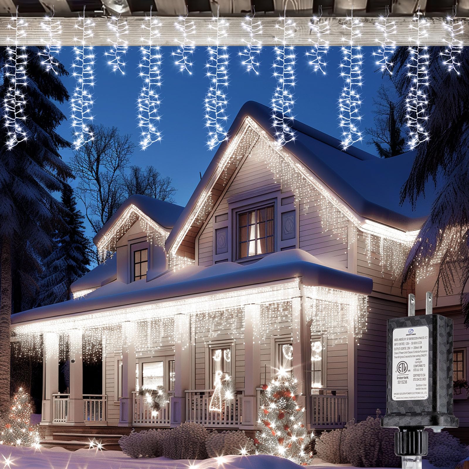 Luzes De Natal Brightown Cluster Icicle 20m 1125 Led