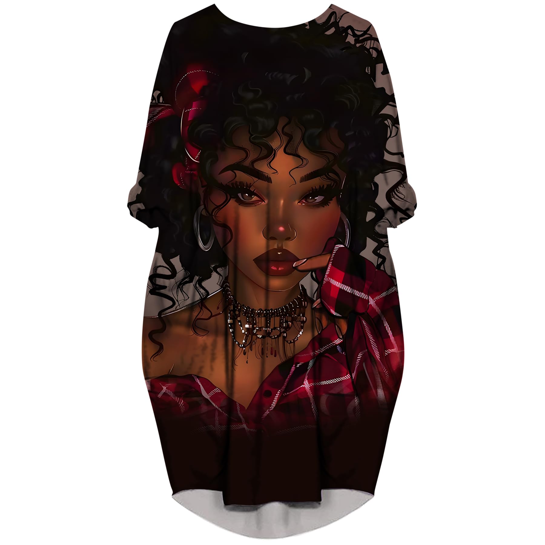 Camiseta Azpsrt, Outono, Estampa Africana, Preta, Rainha, 3gg, Feminina