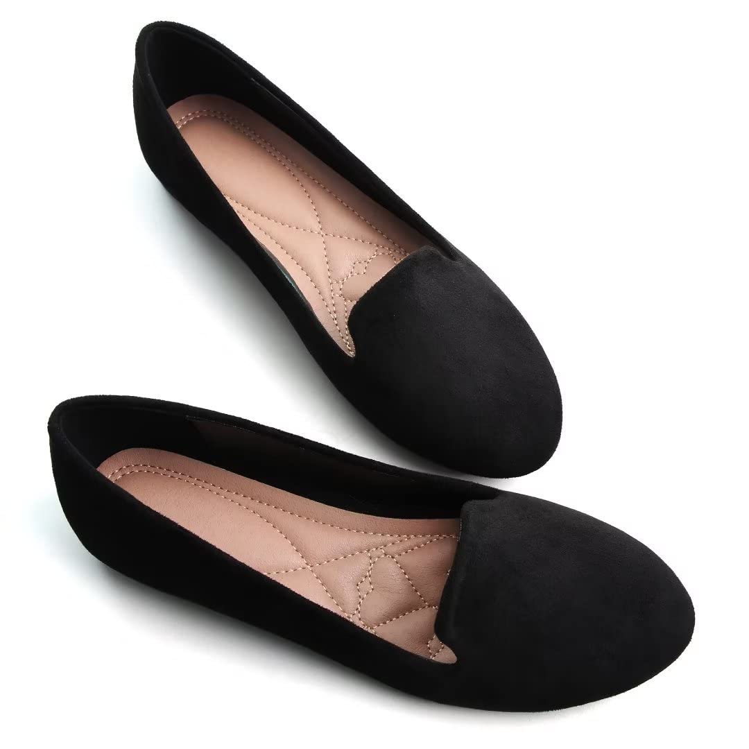 Ballet Flats Stunner Classic Slip On Candy Color Women Black