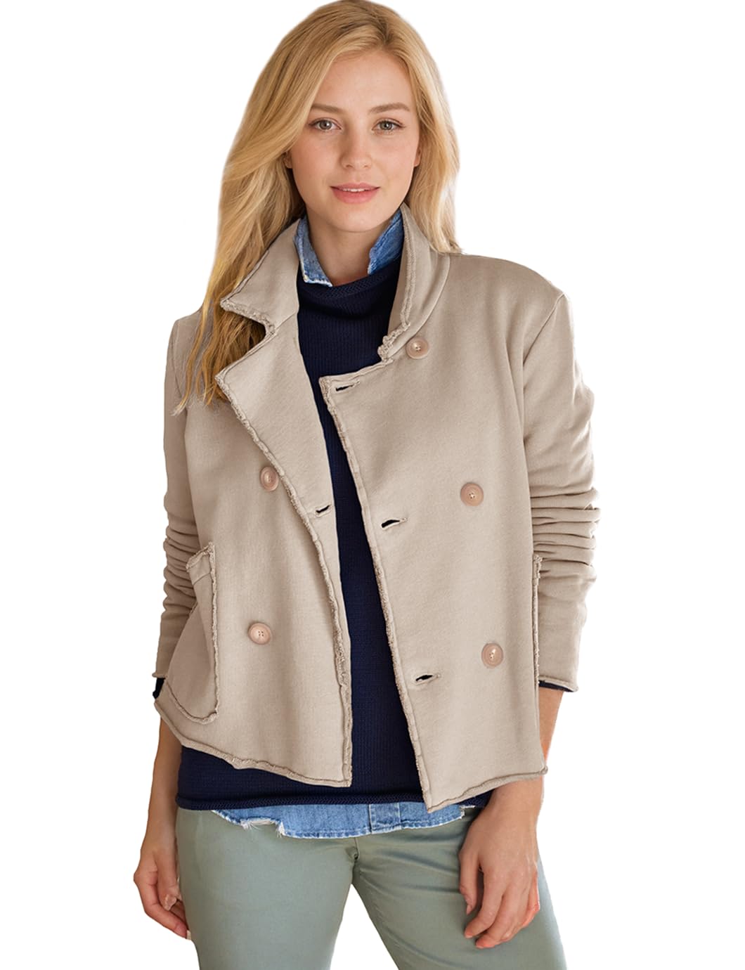 Jaqueta Feminina Malajisi, Casaco De Ervilha Cortado, Sobretudo Cáqui