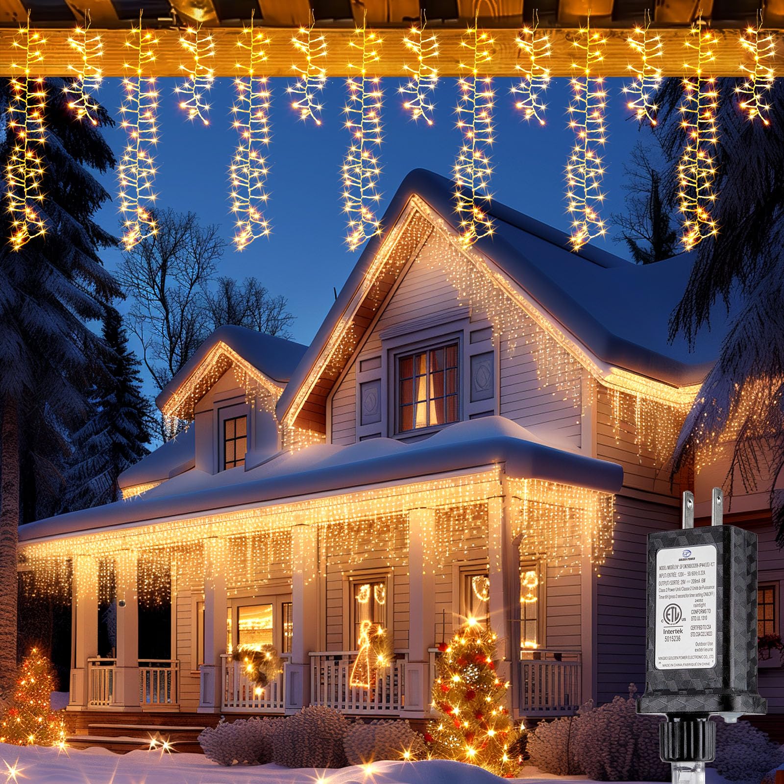 Luzes De Natal Brightown Cluster Icicle 20m 1125 Led