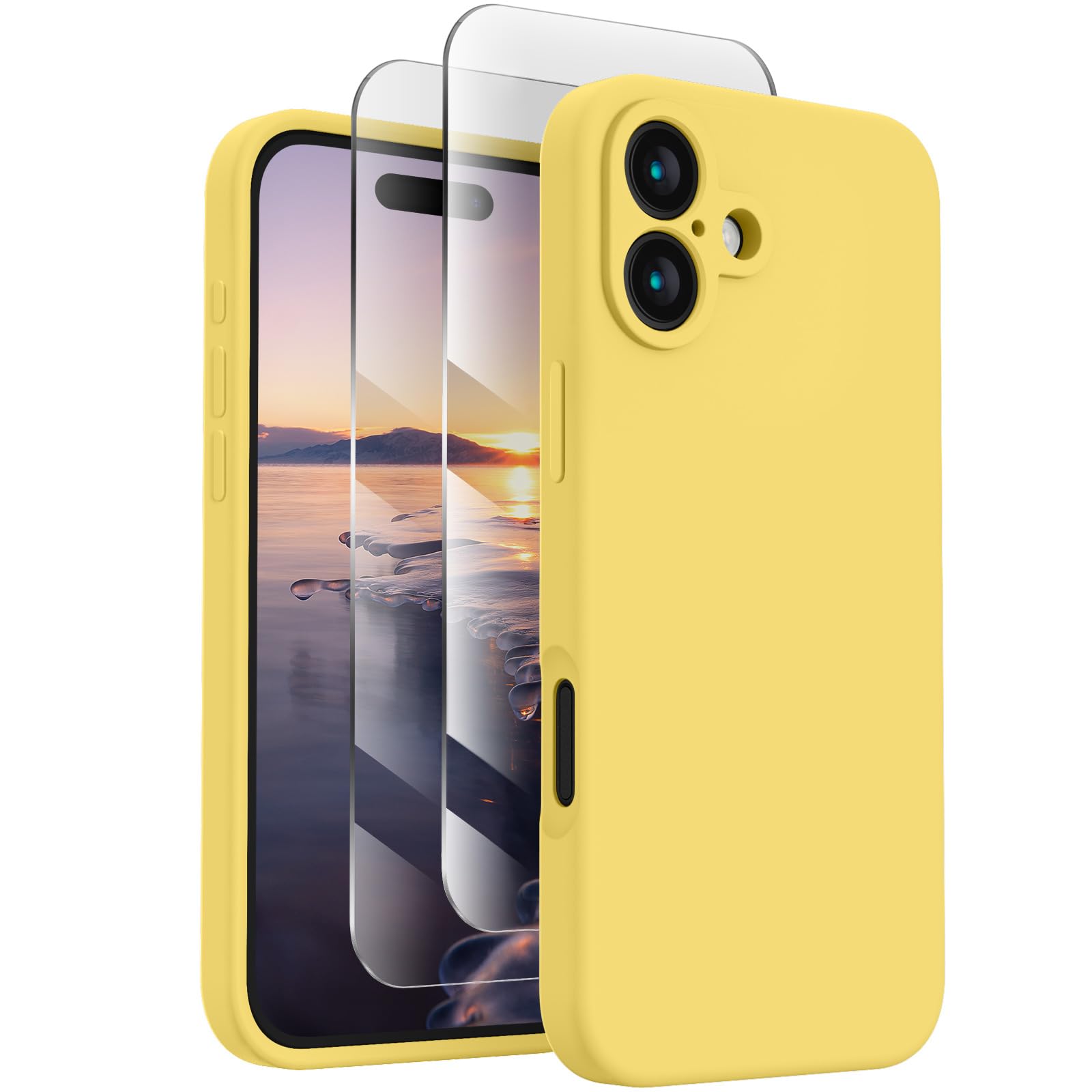Capa De Telefone Firenova De Silicone Para Iphone 16 Plus Com Protetores De Tela