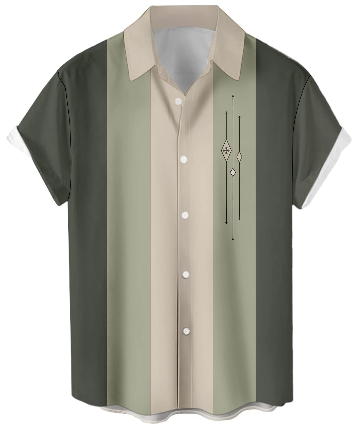 Camisa De Boliche Deer Lady Dos Anos 50 Com Estampa Retrô Masculina Havaiana Xl