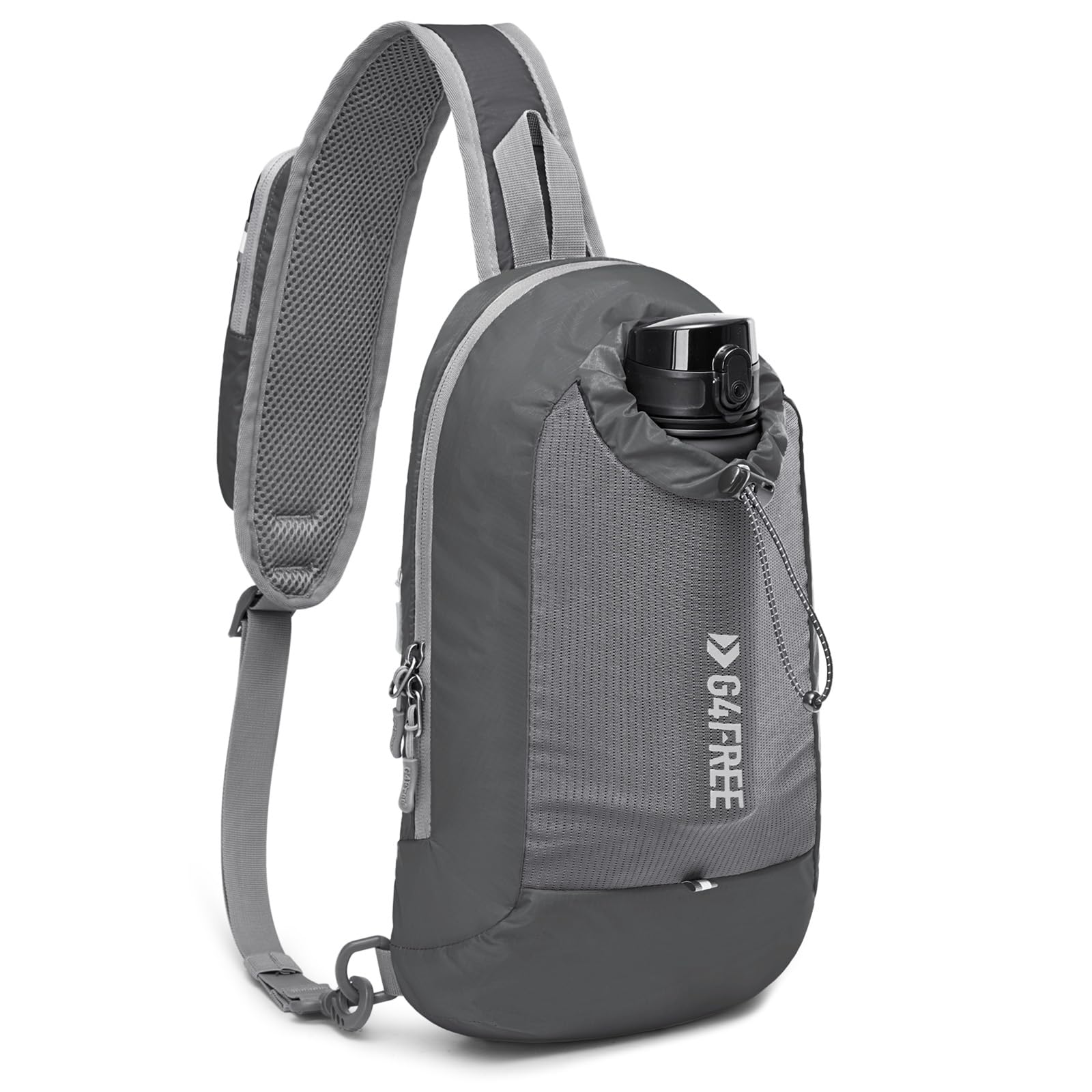 Sling Bag G4free Com Bloqueio De Rfid Leve, Tiracolo, Cinza Escuro