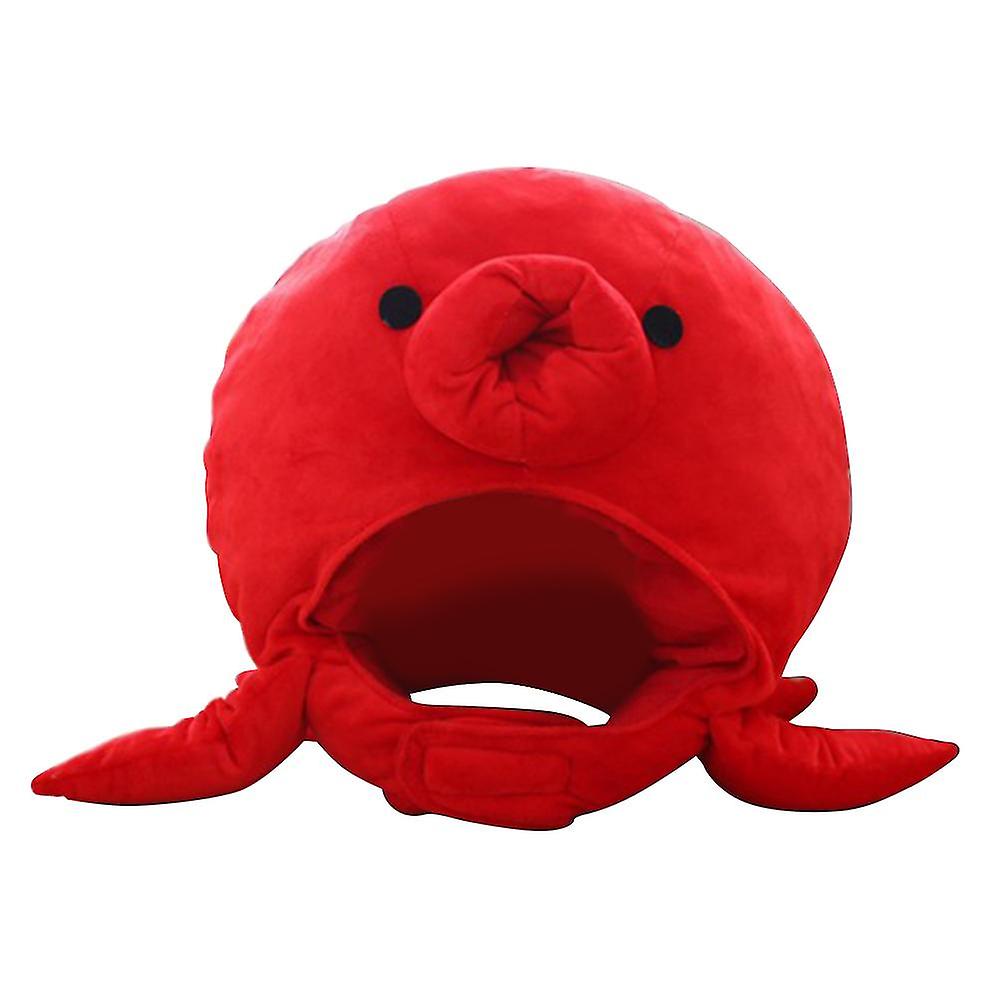 Anime Red Octopus Head Hat Props Acessórios Cabeça De Pelúcia