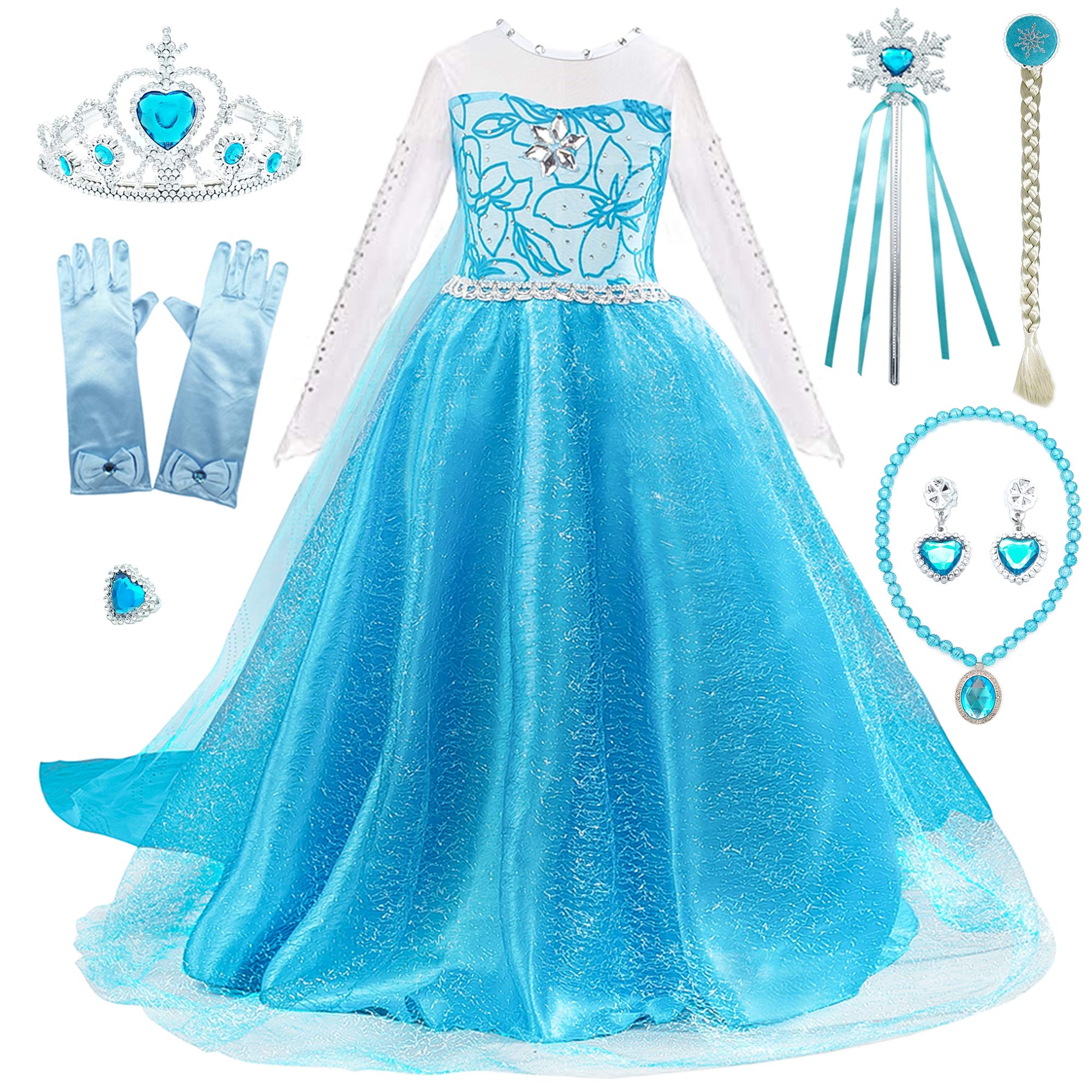 Princess Dress Up Funparty Para Meninas De 3 A 12 Anos Com Acessórios