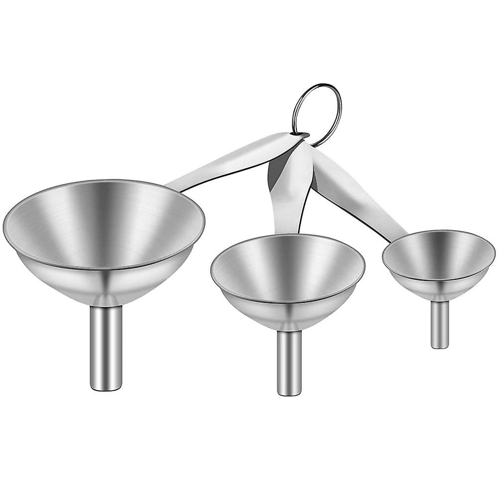 Fundos De Aço Inoxidável, 3pcs Mini Funil De Cozinha Filador (um