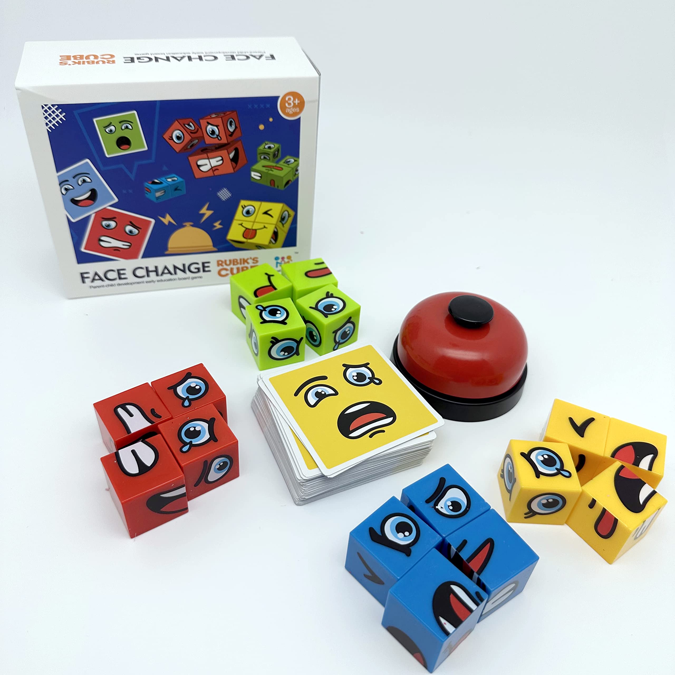 Jogo De Quebra-cabeça Igatu Face Change Cube Expression Matching Kids