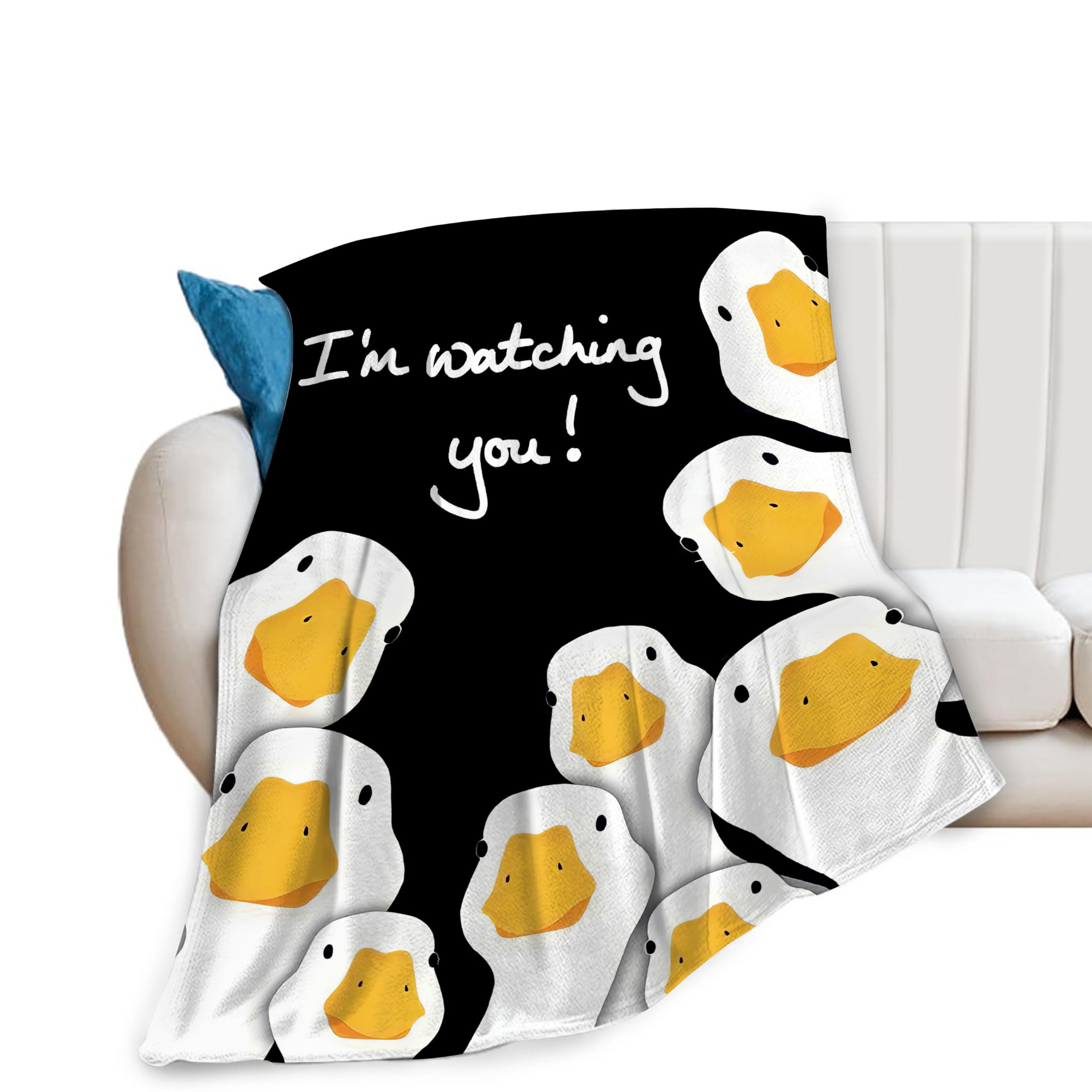 Throw Blanket Reoqeosy Funny Duck Para Crianças 50x60cm