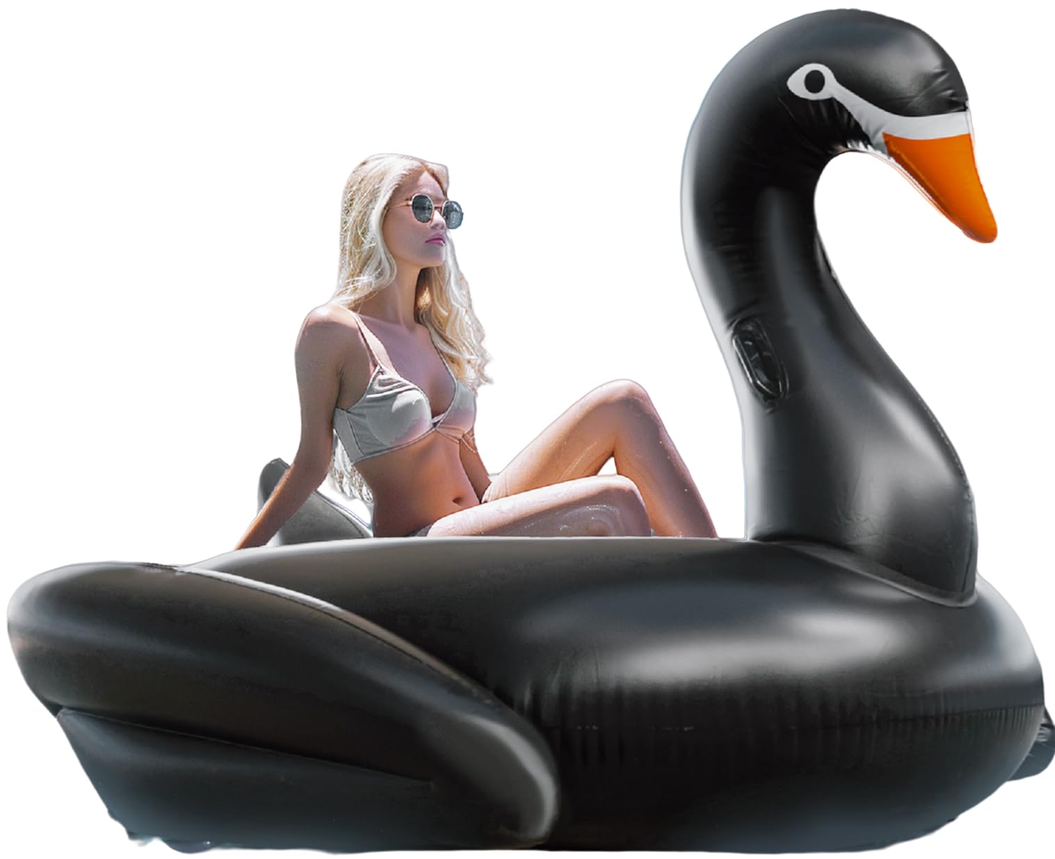 Pool Float Giant Swan Vercico Inflável Para Adultos E Crianças