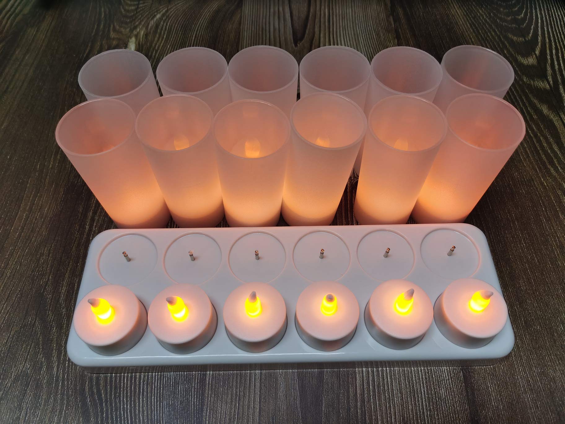 Conjunto De Velas Recarregáveis Irronn Led Tea Lights (pacote Com 12)