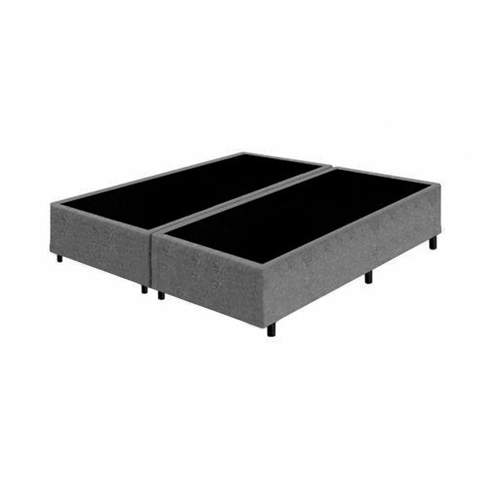 Base Box Bipartido Casal Suede Premium Santo Box Bipartido 40x138x188