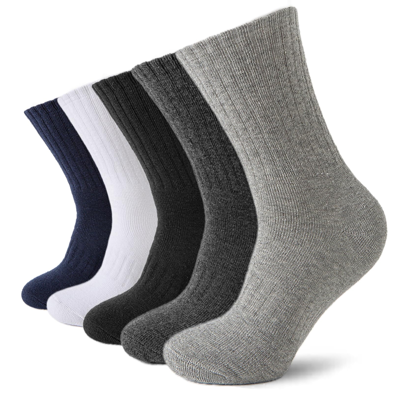 Meias De Lã Vojopi Thermal Warm Hiking Winter, Masculinas, 5 Pares