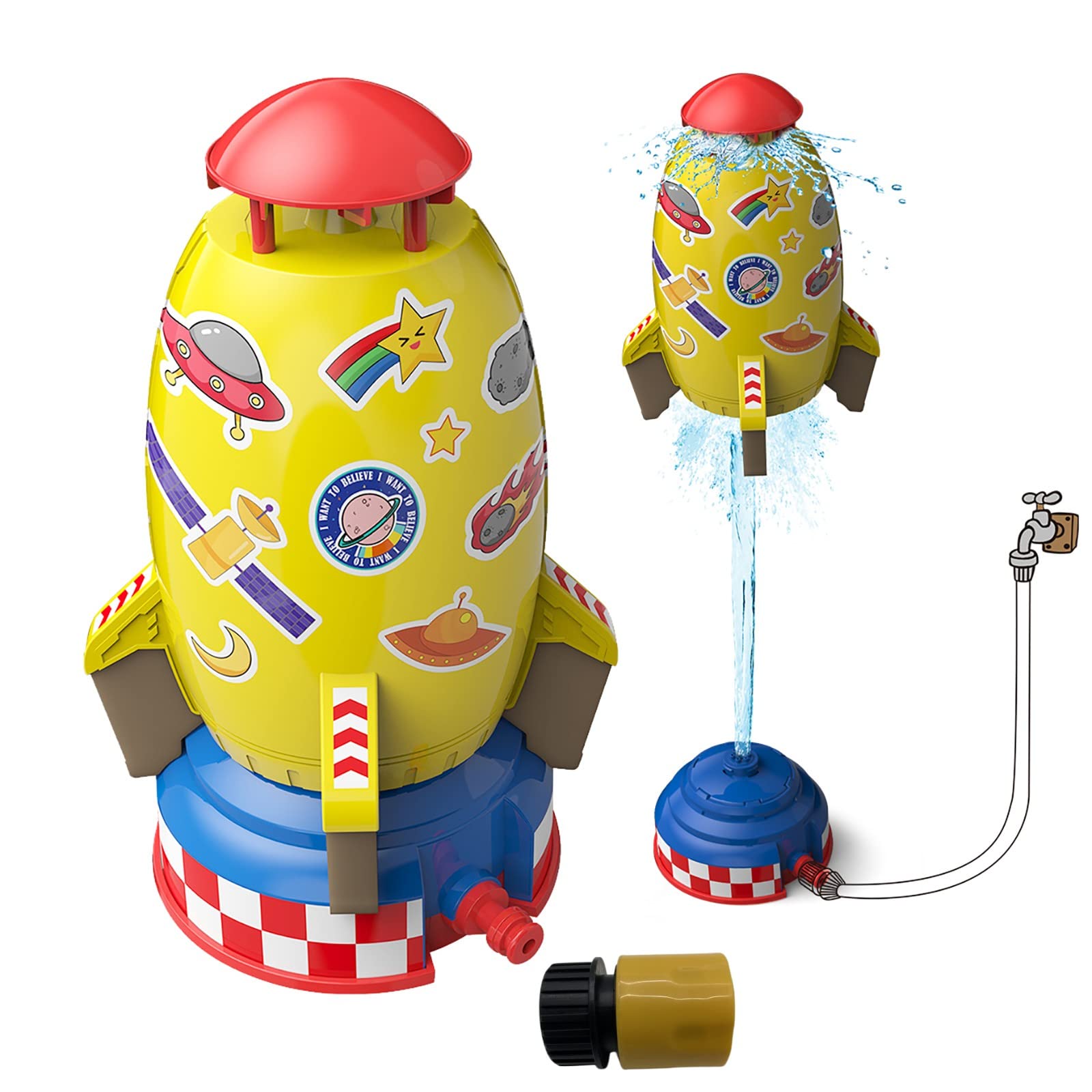 Rocket Sprinklers Toy Flexyony Rocket Water Blaster Kids
