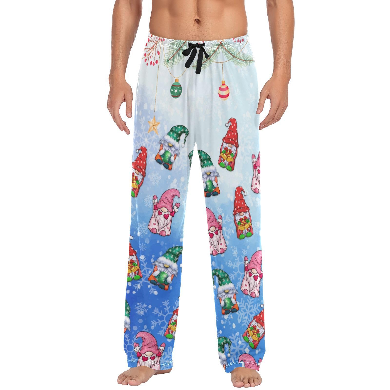 Calças De Pijama Anyangquji Christmas Gnomes Masculinas, Roupa De Dormir Xxl
