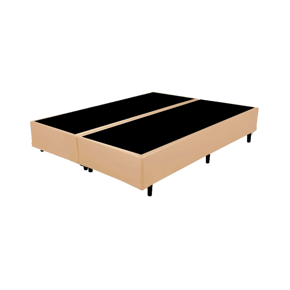 Base Box Bipartido Casal Sintetico Premium Santo Box Bipartido 40x138x188