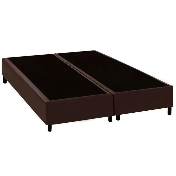 Base Box Bipartido Casal Sintetico Premium Santo Box Bipartido 40x138x188