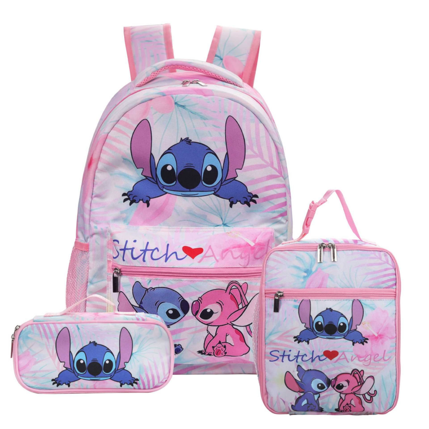 Mochila Lunch Box Case Stitch, Poliéster Infantil