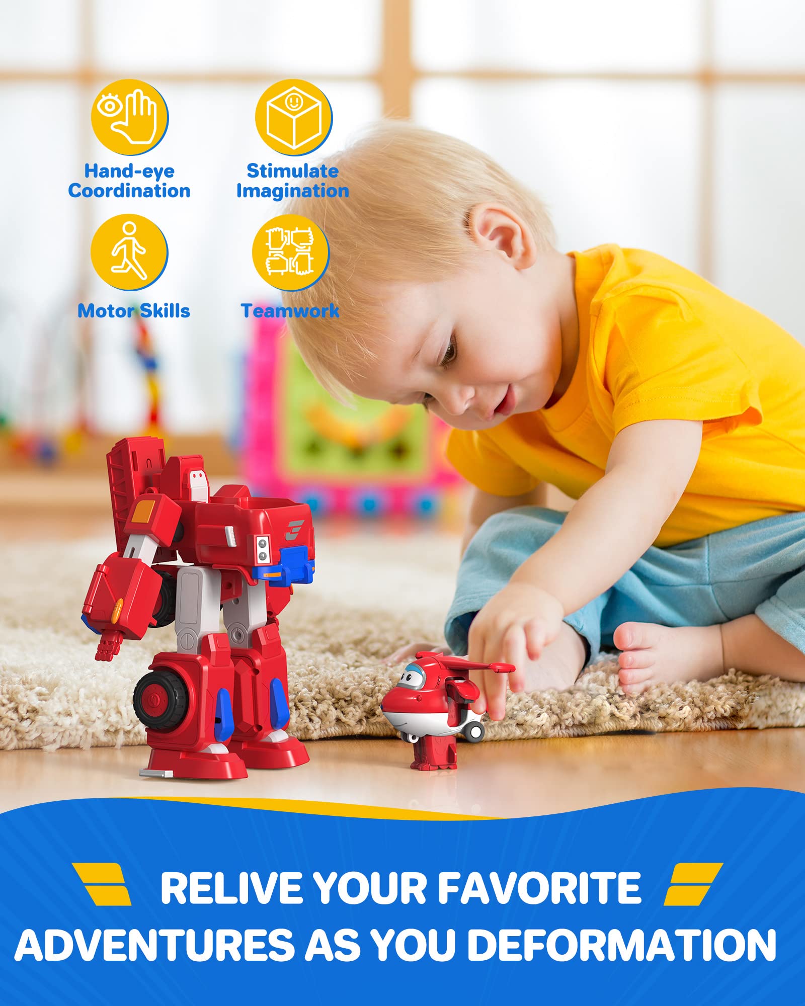 Super Wings Jett's Robo Rig, Transforming Toy Vehicle Set