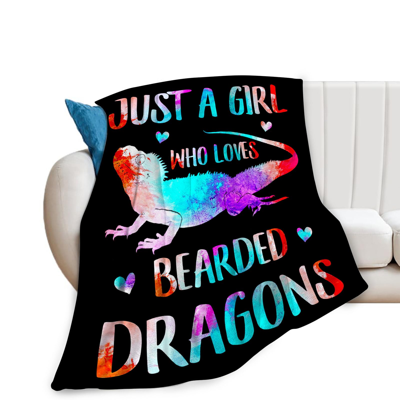 Cobertor Tijuboni Lizard Reptile Bearded Dragon Gift 50x40