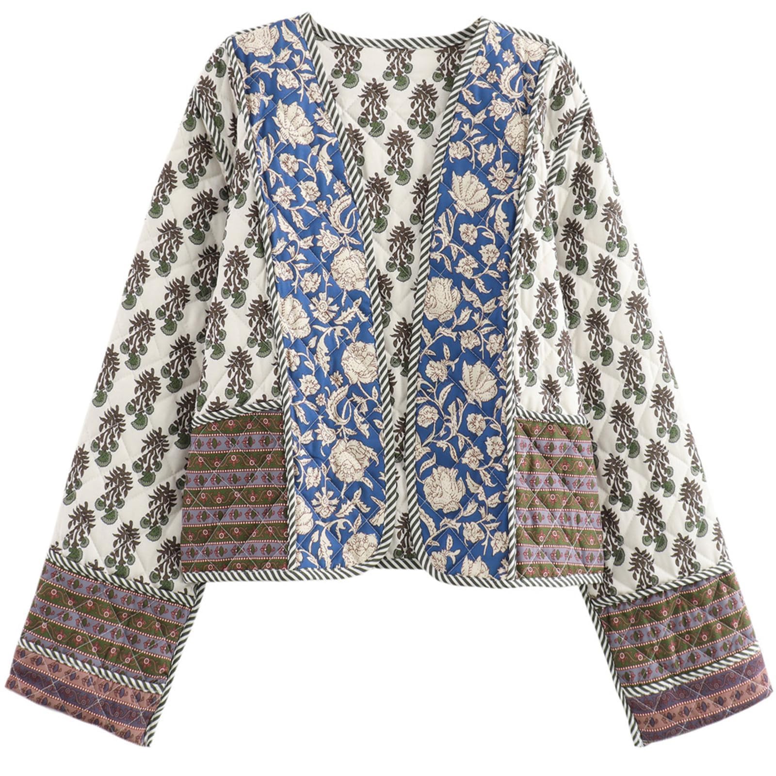 Jaqueta Acolchoada Cropped Puffer Wyeysyt Feminina Bege Tamanho L