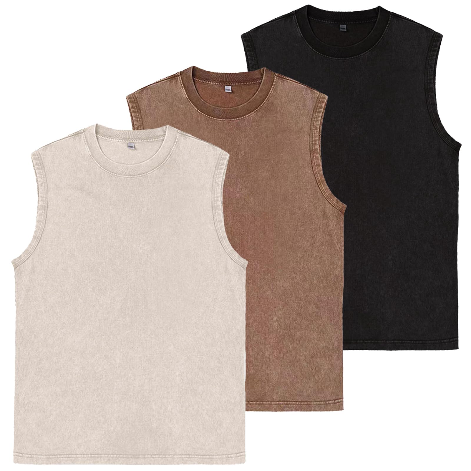 Camiseta Sem Mangas Snowelve Workout Masculina, Pacote Com 3