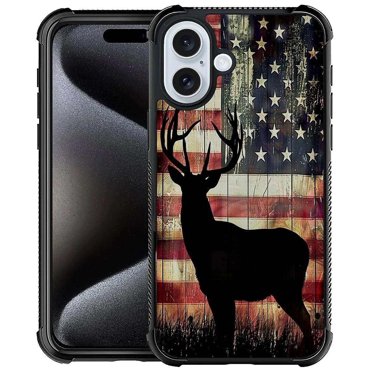 Capa De Telefone Carloca Compatível Com Iphone 16 Plus American Deer