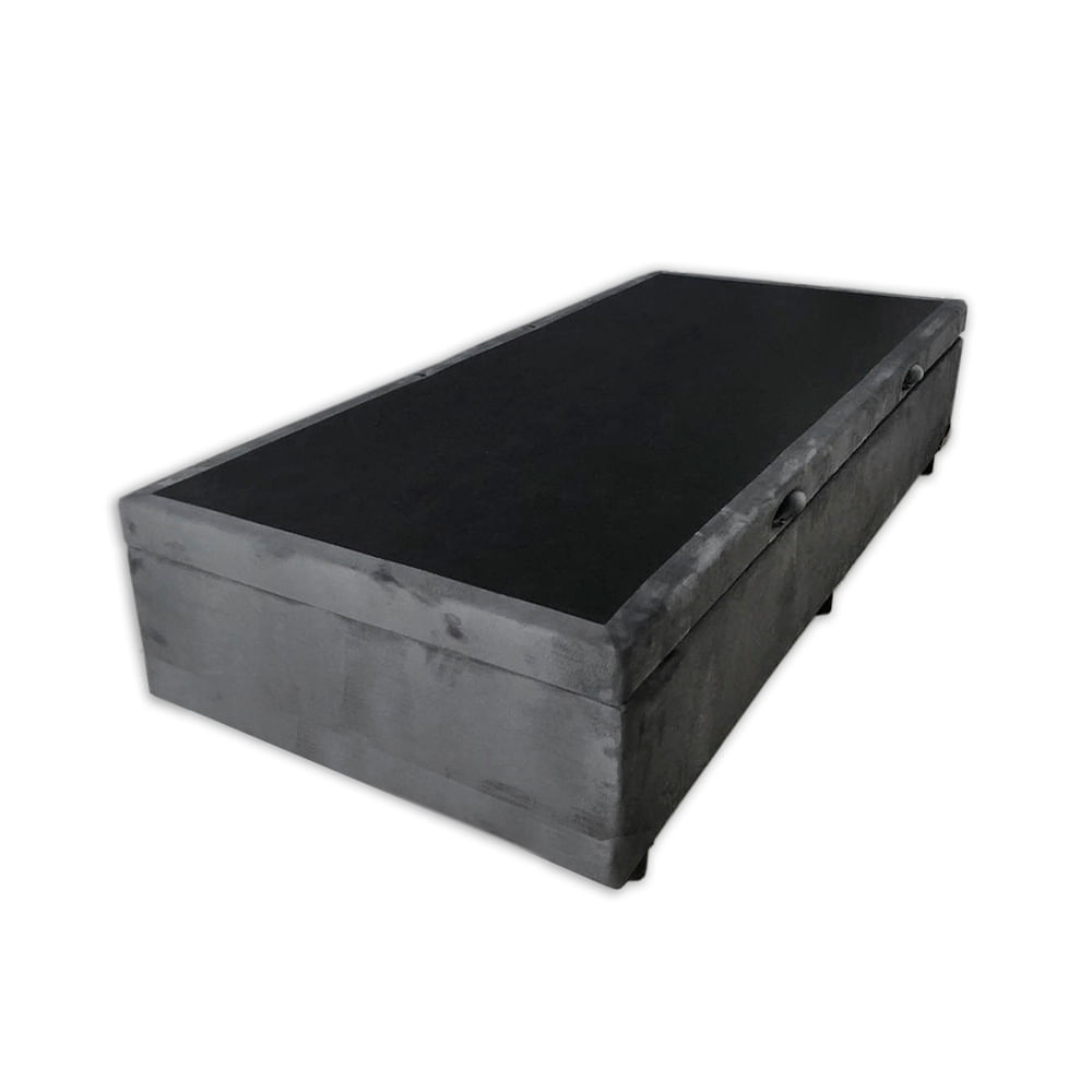 Base Box Bau Solteiro Suede Premium Santo Box 47x88x188