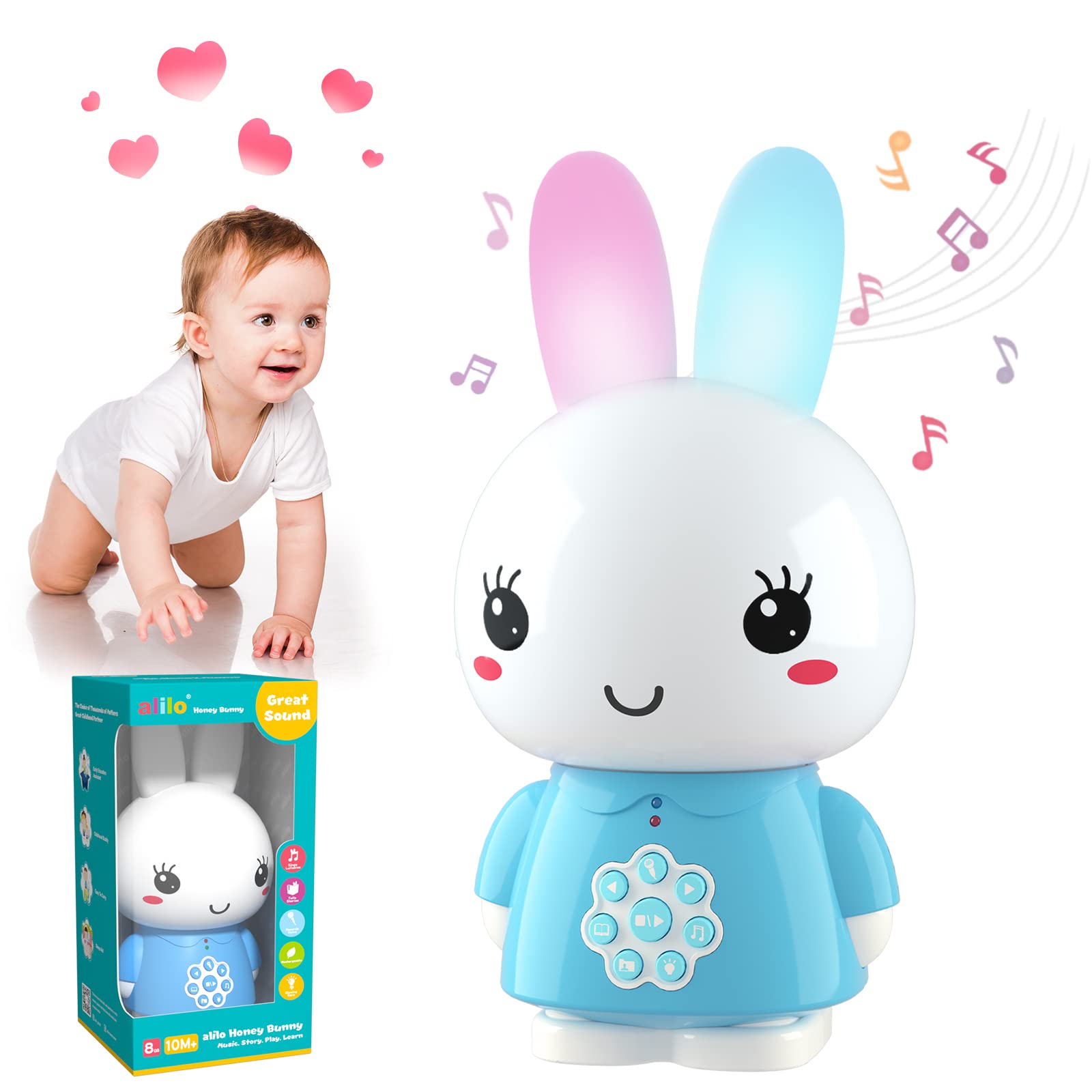 Reprodutor De Áudio Alilo Bunny Music &amp; Stories Para Toddler White
